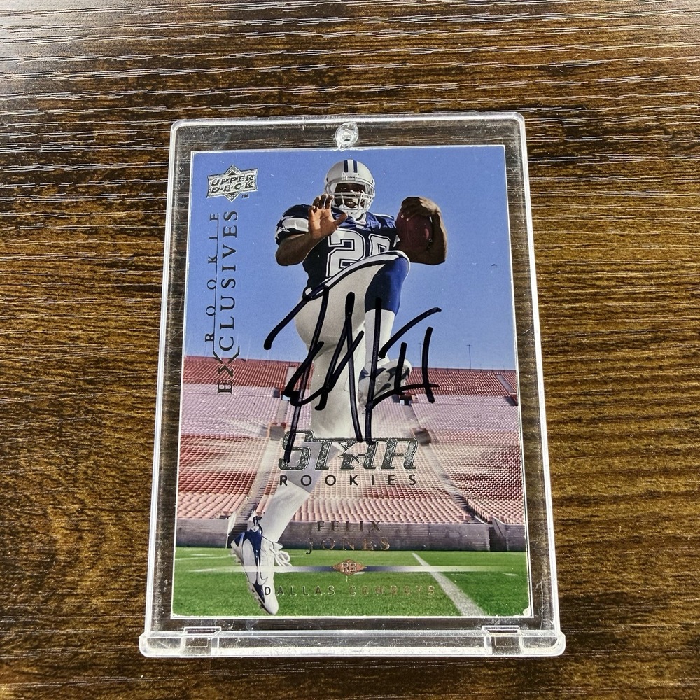 Felix Jones Signed 2008 Upper Deck Rookie Exclusives RE69 RC Auto Cowboys